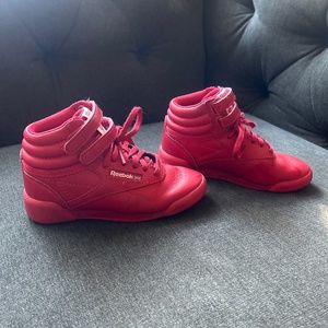 All red Reebok OG high tops little kid Sz 11